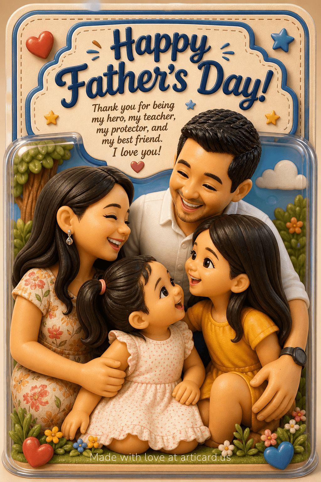 Sample Toy Box Figurine greeting card